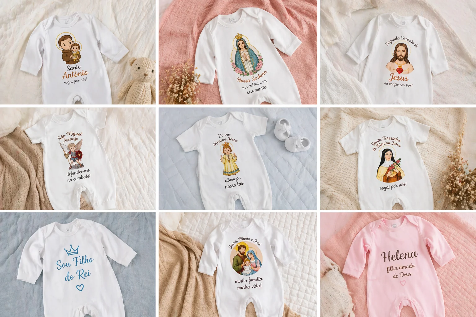 Estampa cristã bebê