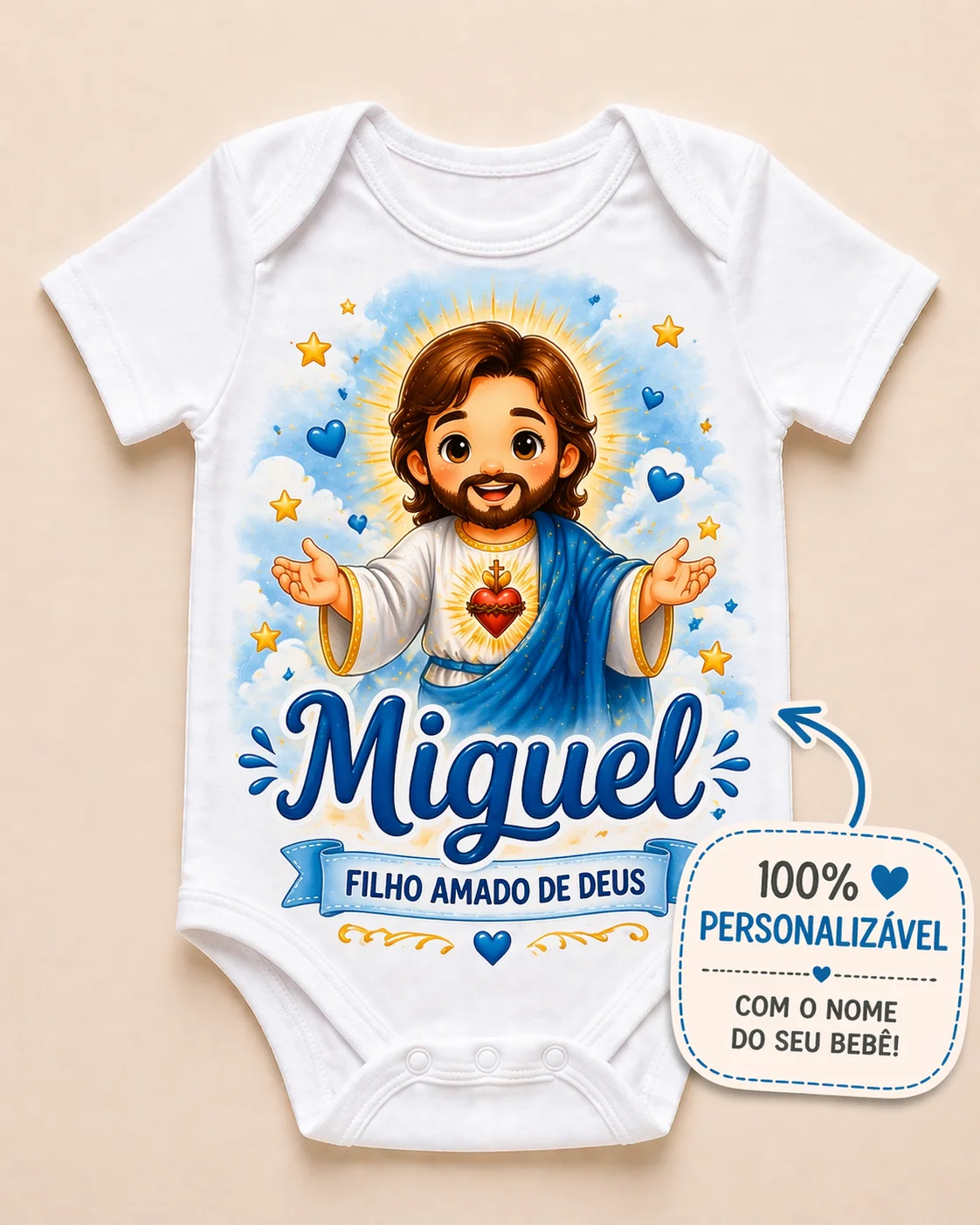 Estampa cristã bebê