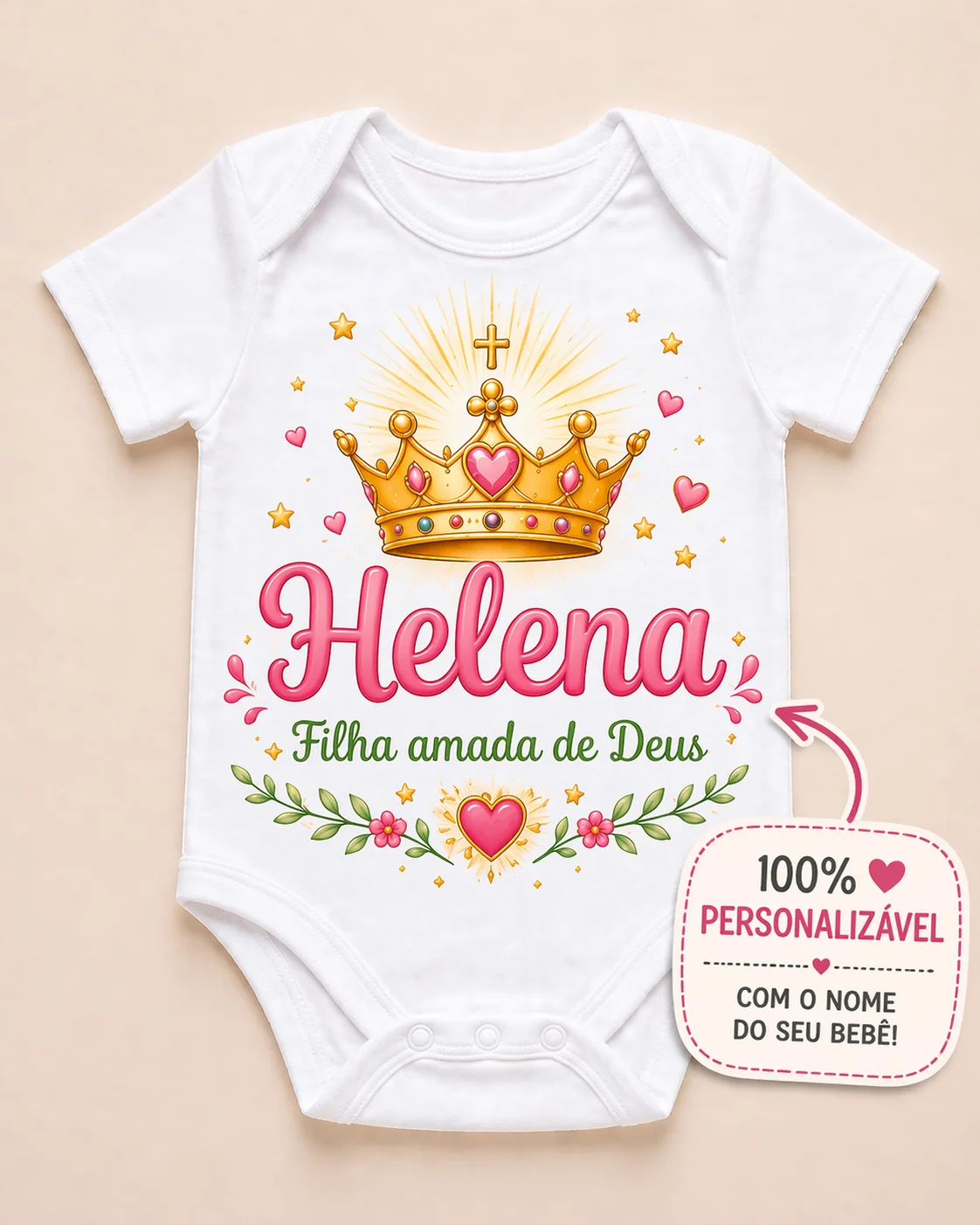 Estampa cristã bebê