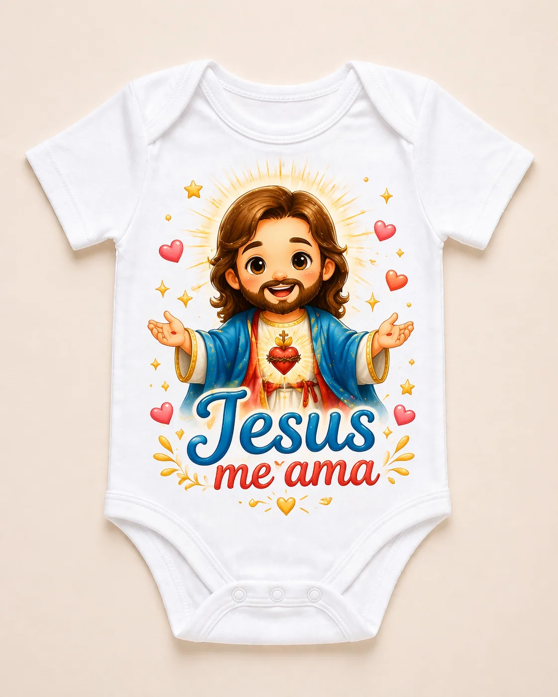 Estampa cristã bebê